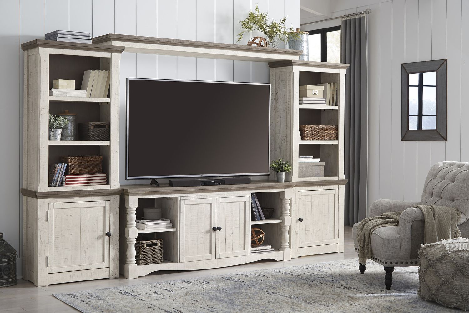 Havalance Two-Tone 67 Inch TV Stand W81430