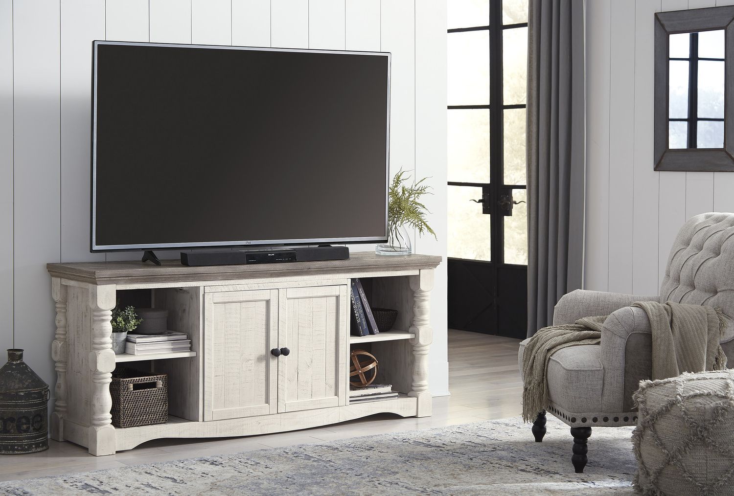 Havalance Two-Tone 67 Inch TV Stand W81430