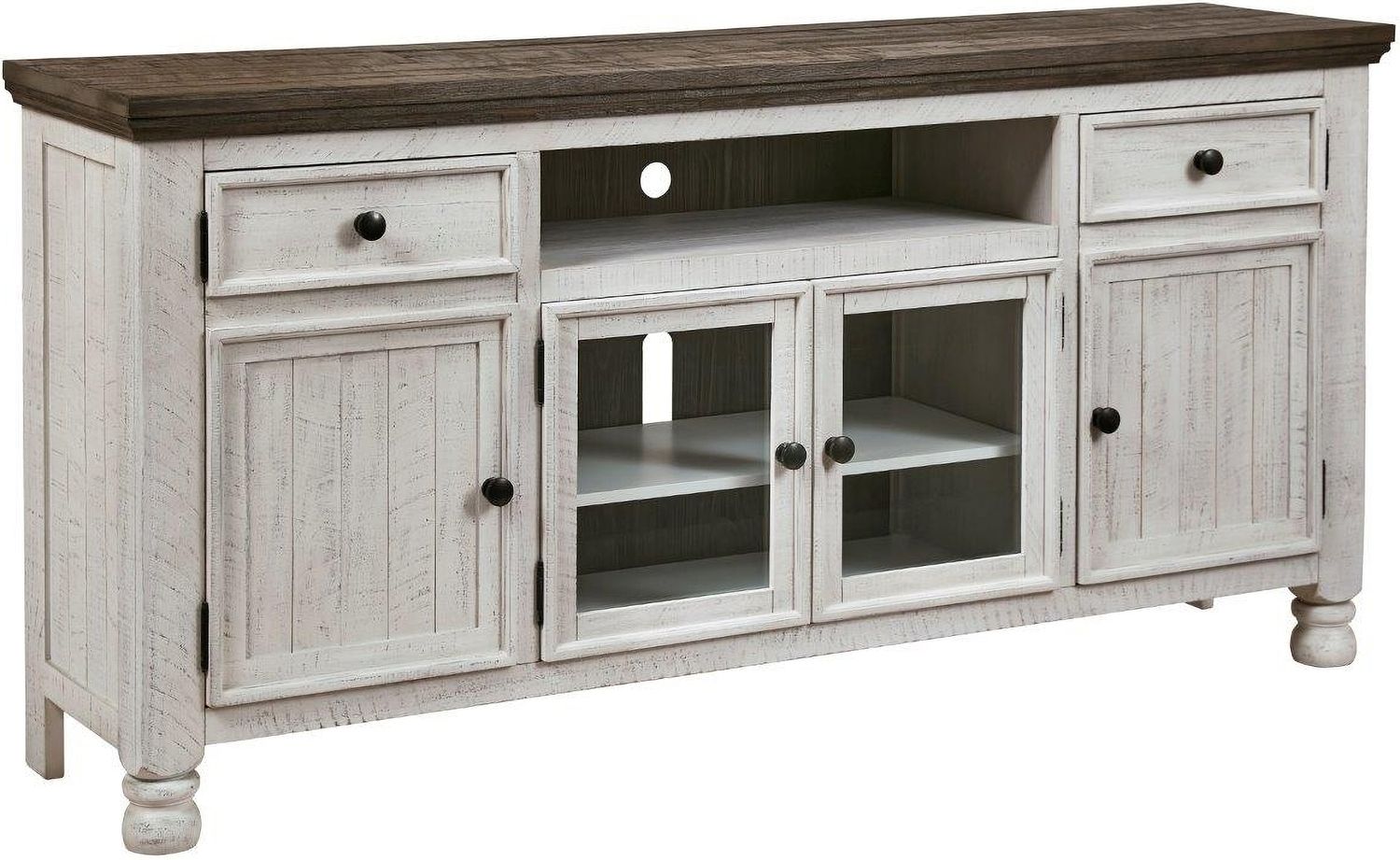 Havalance Two-Tone 74 Inch TV Stand W81468