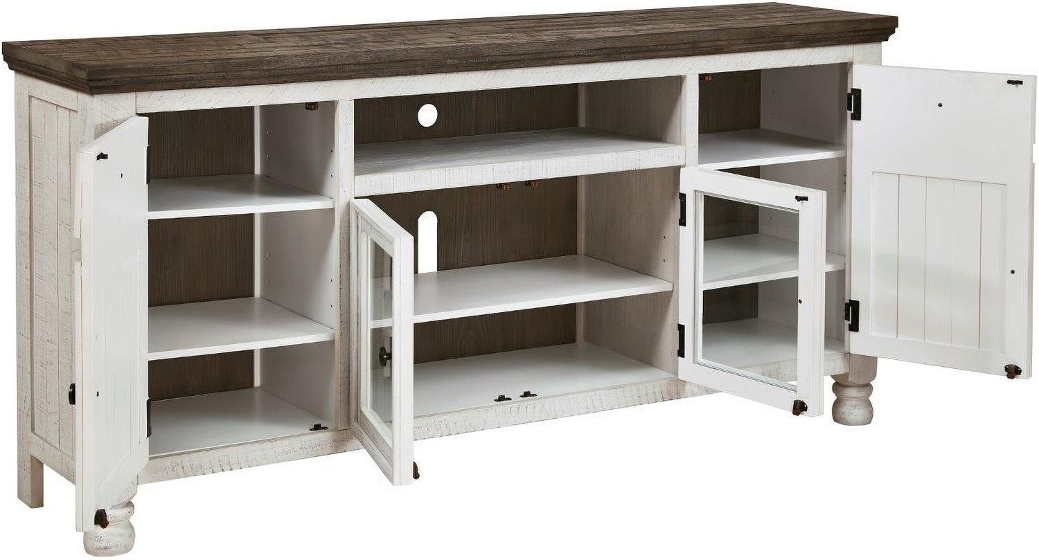 Havalance Two-Tone 74 Inch TV Stand W81468