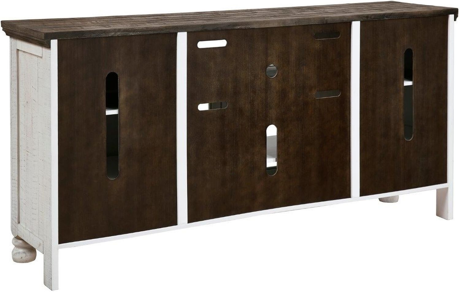 Havalance Two-Tone 74 Inch TV Stand W81468
