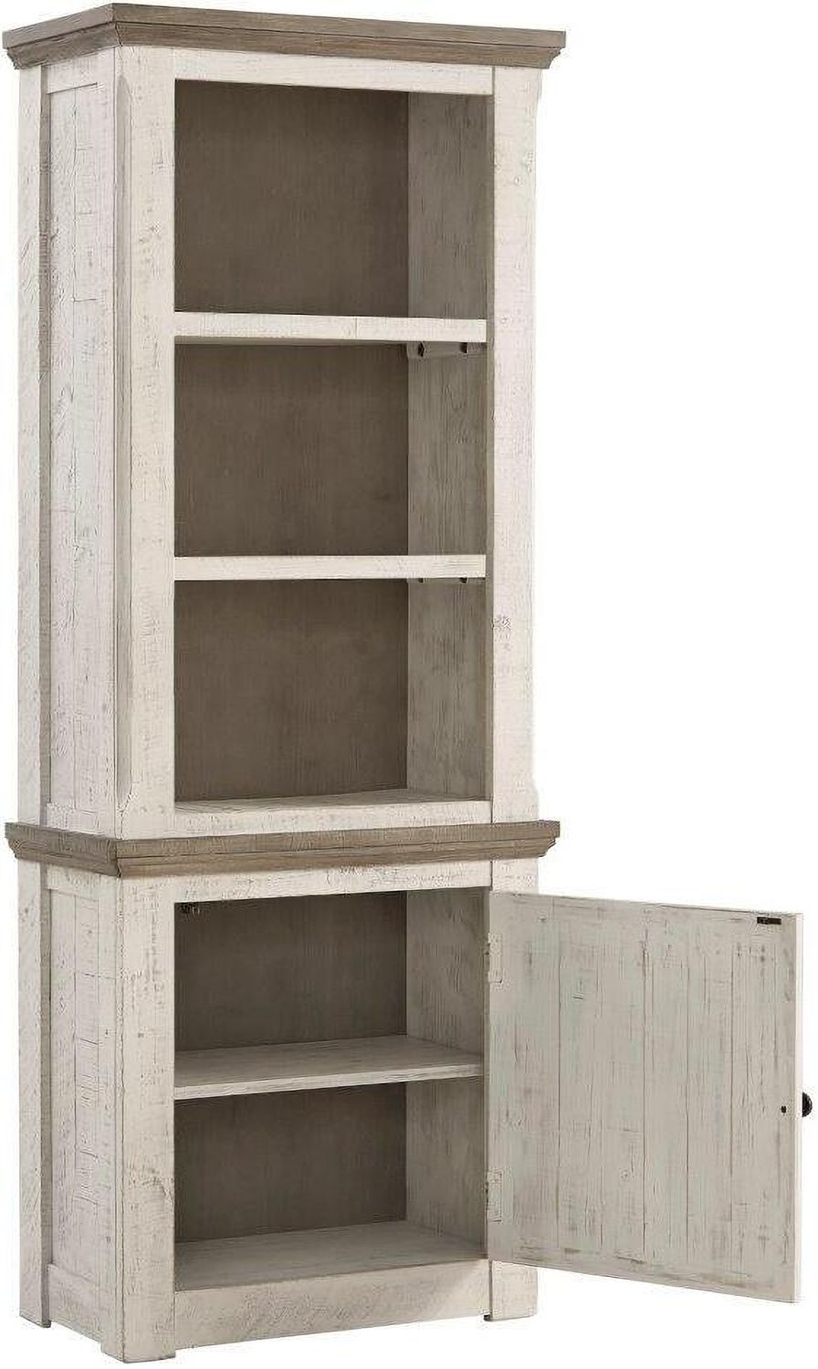 Havalance Weathered Gray And Vintage White 4 Piece Entertainment Center W814W1