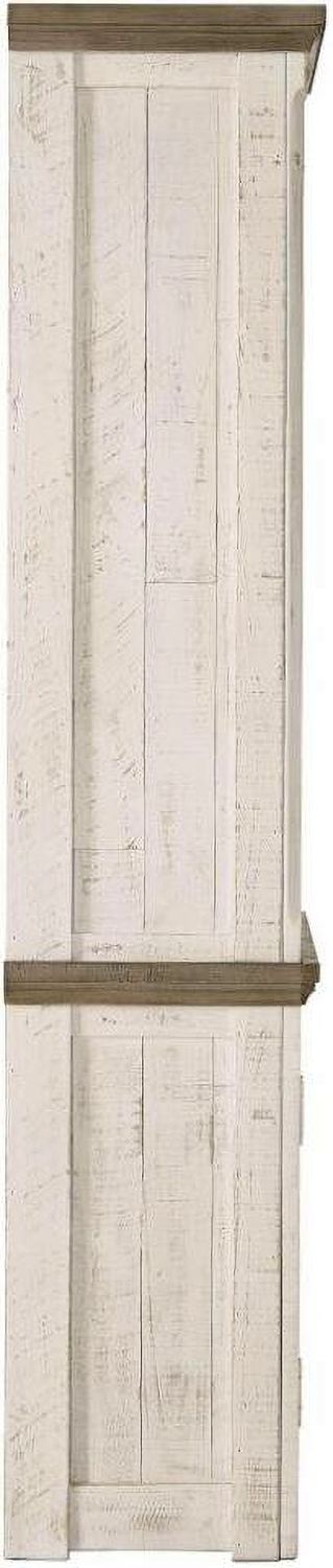 Havalance Weathered Gray And Vintage White 4 Piece Entertainment Center W814W1