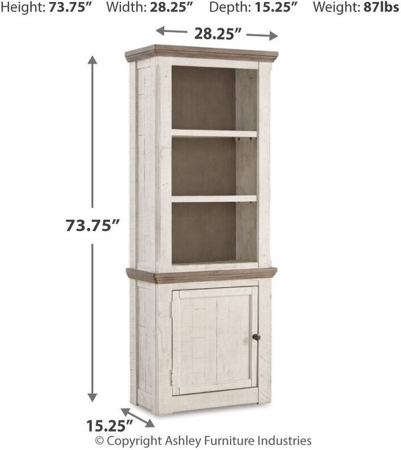 Havalance Weathered Gray And Vintage White 4 Piece Entertainment Center W814W1