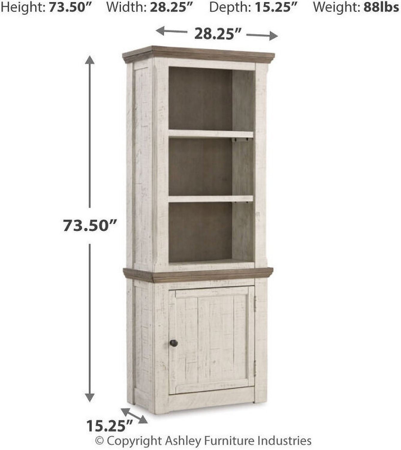 Havalance Weathered Gray And Vintage White 4 Piece Entertainment Center W814W1