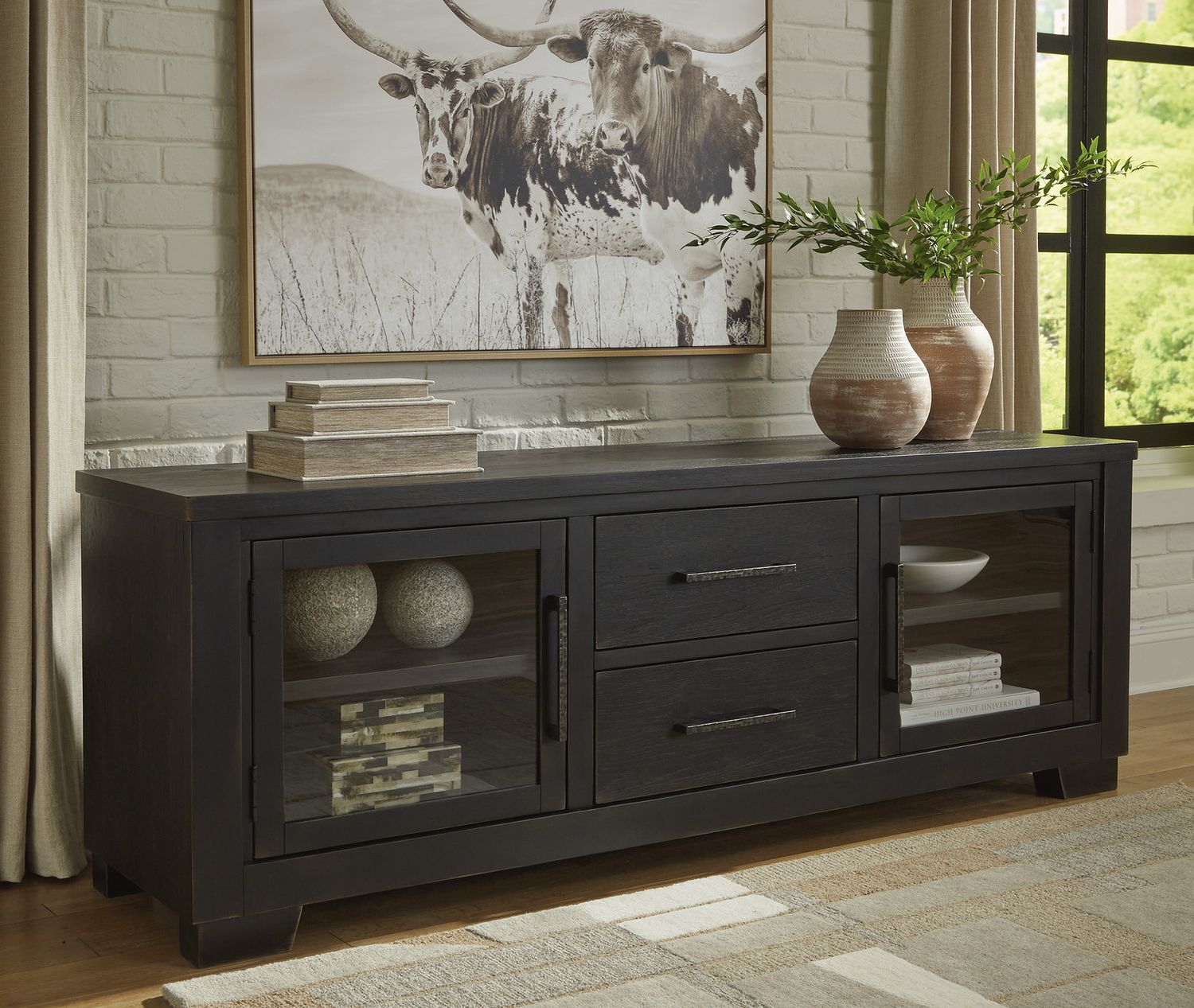 Galliden 80 Inch TV Stand In Black W841168