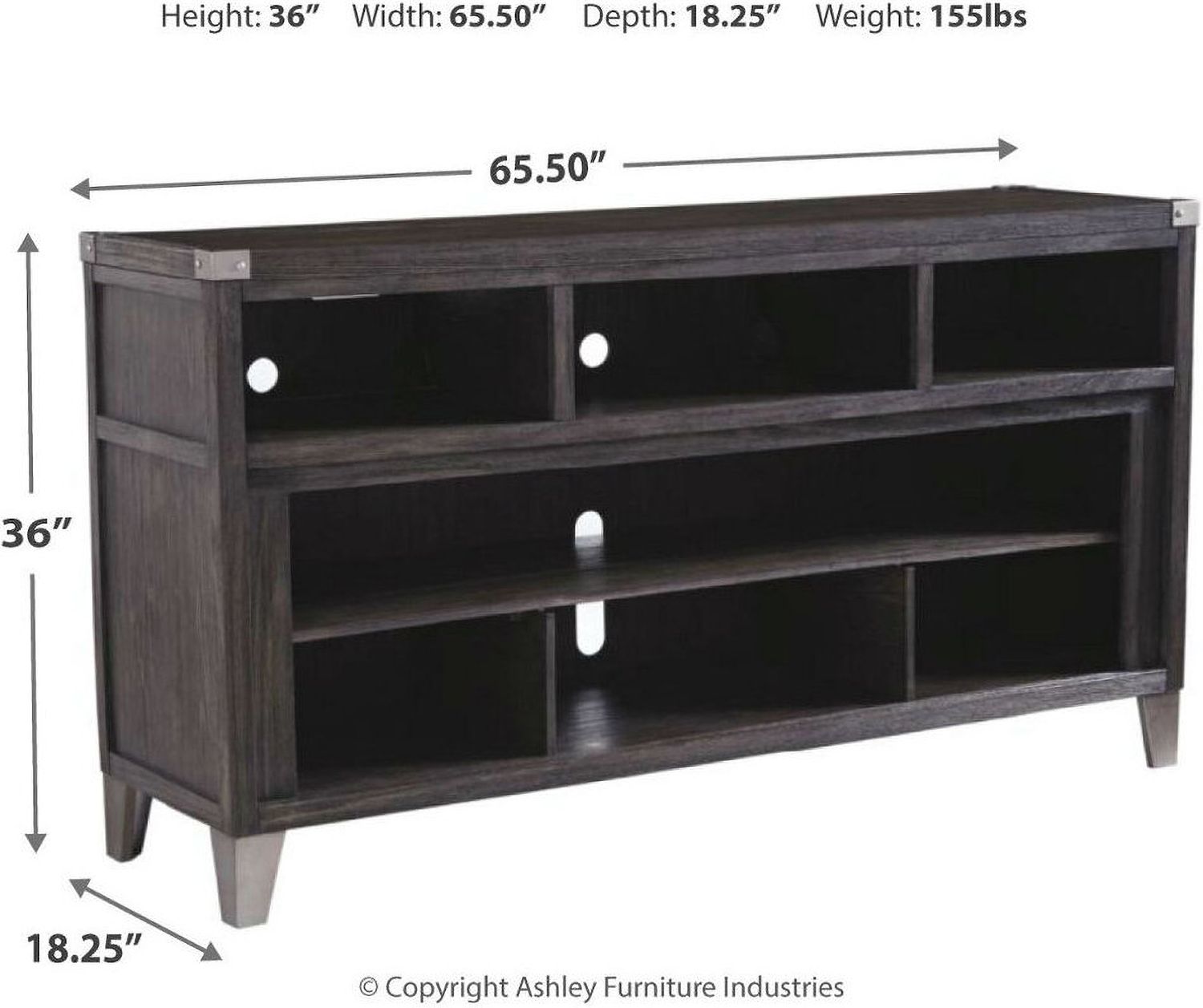 Todoe Gray LG TV Stand With Wide Fireplace Insert W901W1