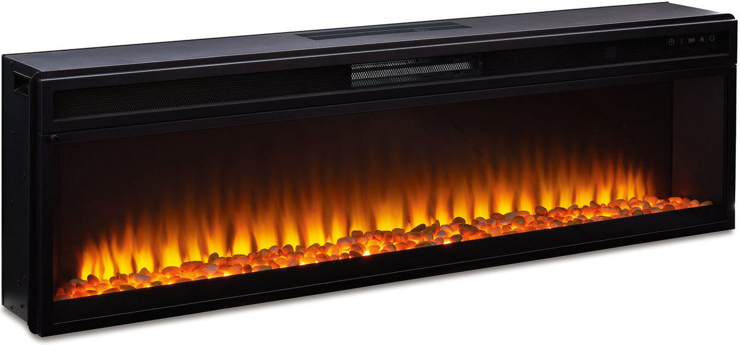 Todoe Gray LG TV Stand With Wide Fireplace Insert W901W1