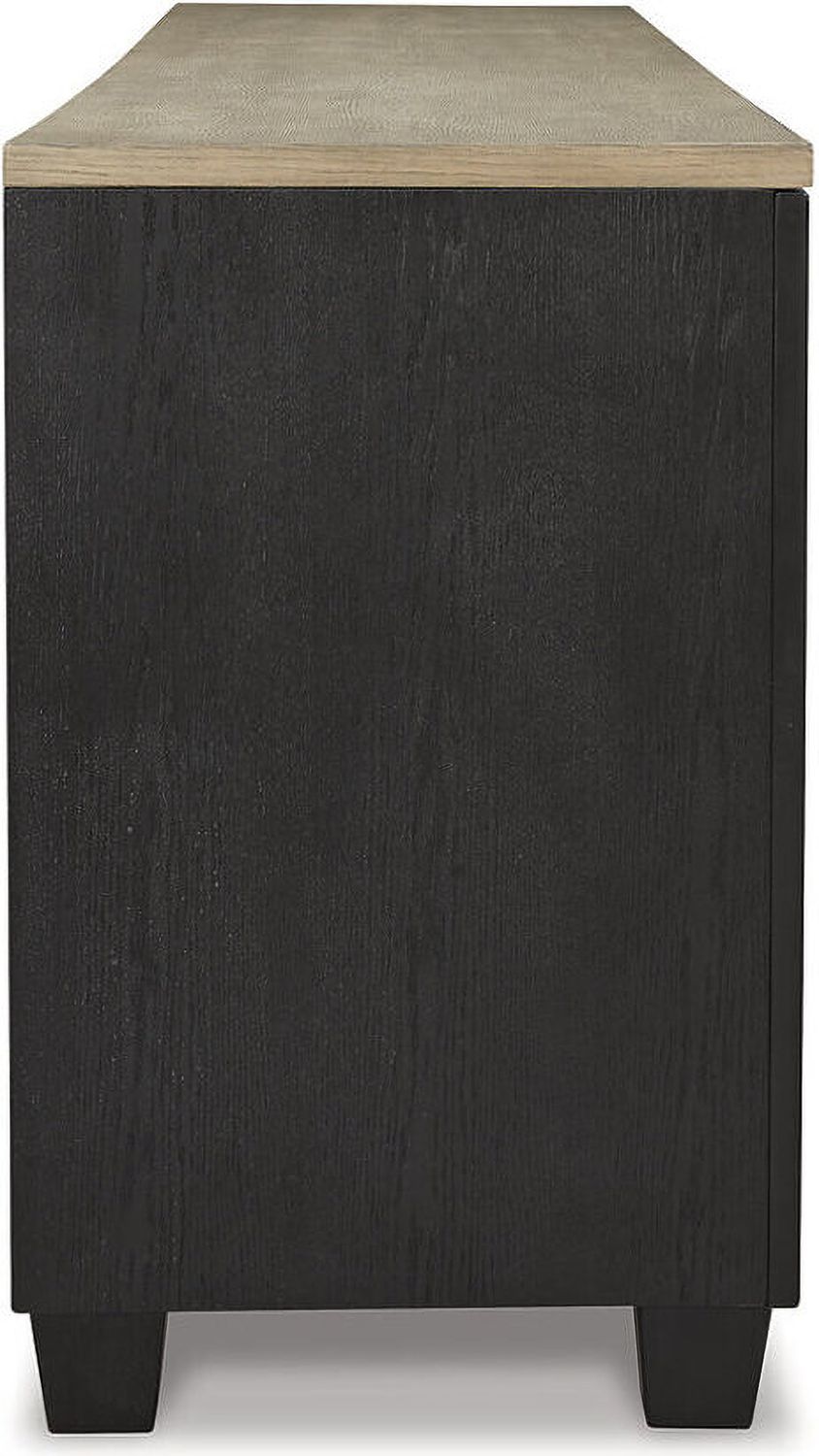 Foyland Black And Brown Xl Tv Stand With Fireplace Option W98968
