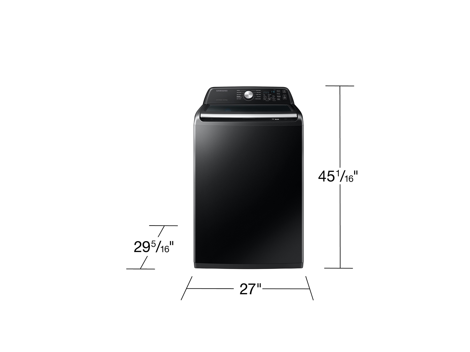 4.6 cu. ft. Large Capacity Smart Top Load Washer with ActiveWave™ Agitator and Active WaterJet in Brushed Black WA46CG3505AVA4