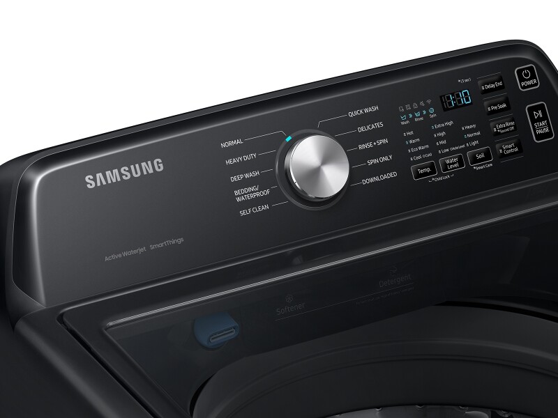 4.7 cu. ft. Large Capacity Smart Top Load Washer with Active WaterJet in Brushed Black WA47CG3500AVA4