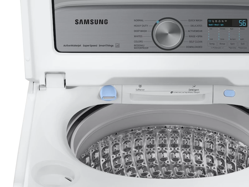 5.1 cu. ft. Smart Top Load Washer with ActiveWave™ Agitator and Super Speed Wash in White WA51A5505AWUS, product image 6 of 11