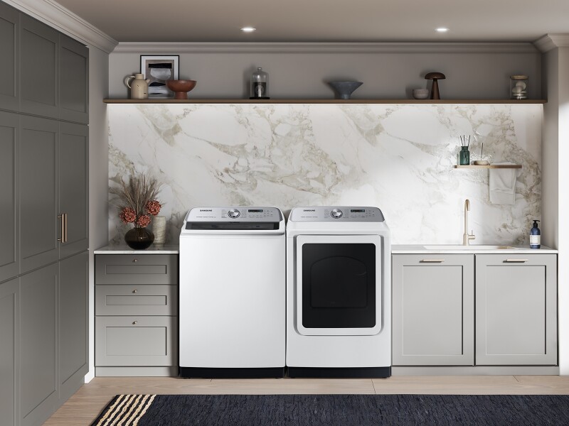 5.4 cu. ft. Extra-Large Capacity Smart Top Load Washer with ActiveWave™ Agitator and Super Speed Wash in White WA54CG7105AWUS