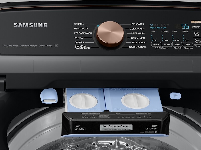 5.4 cu. ft. Extra-Large Capacity Smart Top Load Washer with Pet Care Solution and Auto Dispense System in Brushed Black view 9