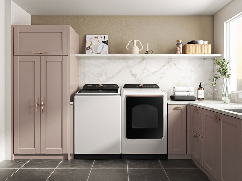 5.5 cu. ft. Extra-Large Capacity Smart Top Load Washer with Super Speed Wash in Ivory WA55A7300AEUS