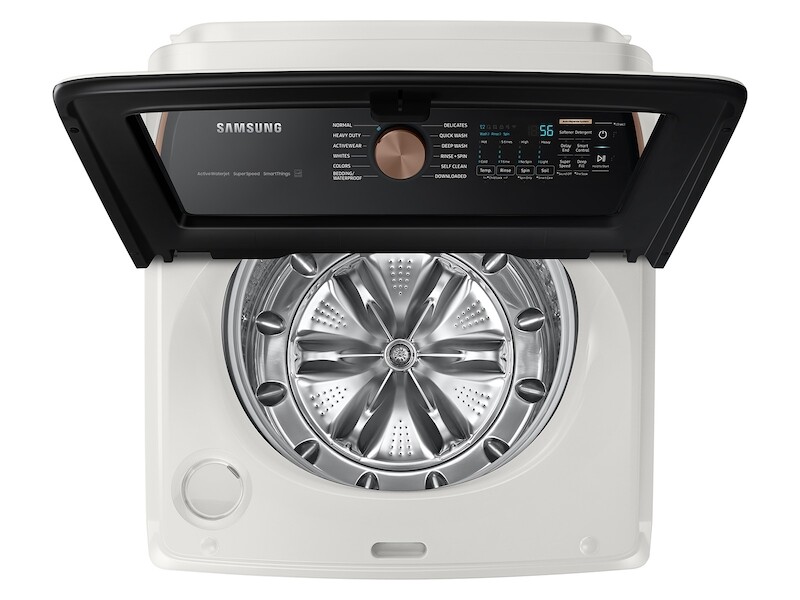 5.5 cu. ft. Extra-Large Capacity Smart Top Load Washer with Super Speed Wash in Ivory WA55A7300AEUS