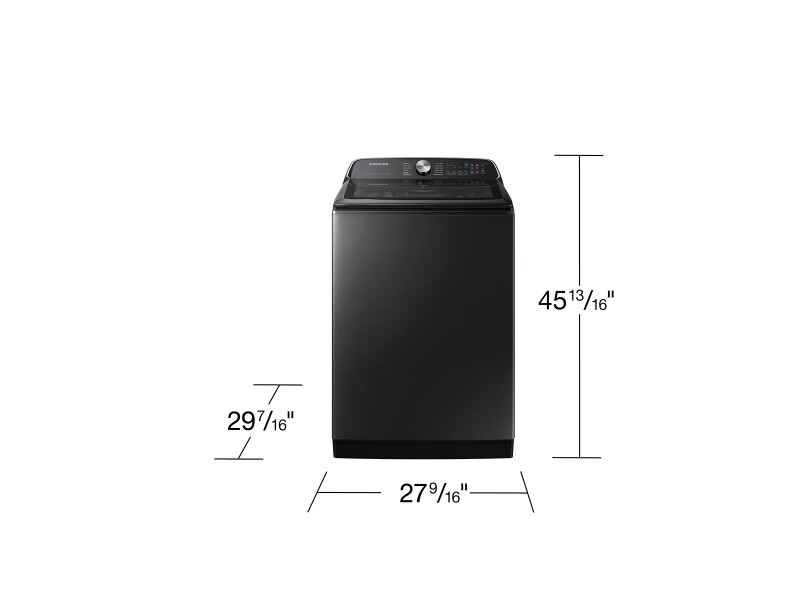 5.5 cu. ft. Extra-Large Capacity Smart Top Load Washer with Super Speed Wash in Brushed Black WA55CG7100AVUS