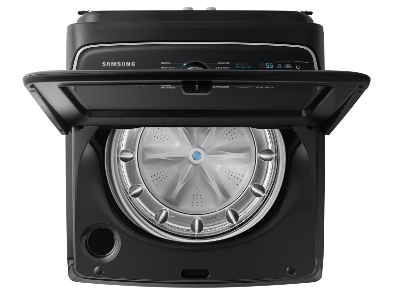 5.5 cu. ft. Extra-Large Capacity Smart Top Load Washer with Super Speed Wash in Brushed Black WA55CG7100AVUS