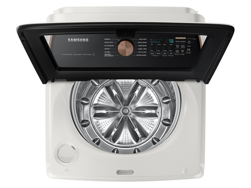 5.5 cu. ft. Extra-Large Capacity Smart Top Load Washer with Auto Dispense System in Ivory WA55CG7500AEUS
