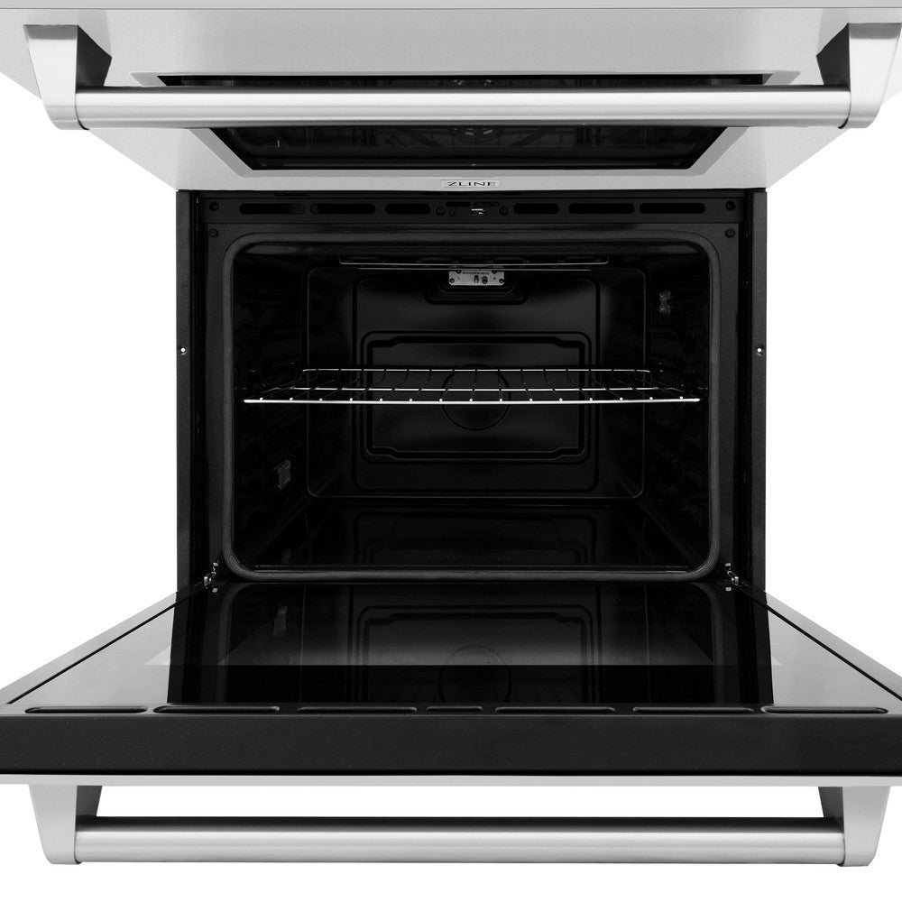 30 In. Professional True Convection Double Wall Oven With Air Fry And Self Clean In Stainless Steel WAD30