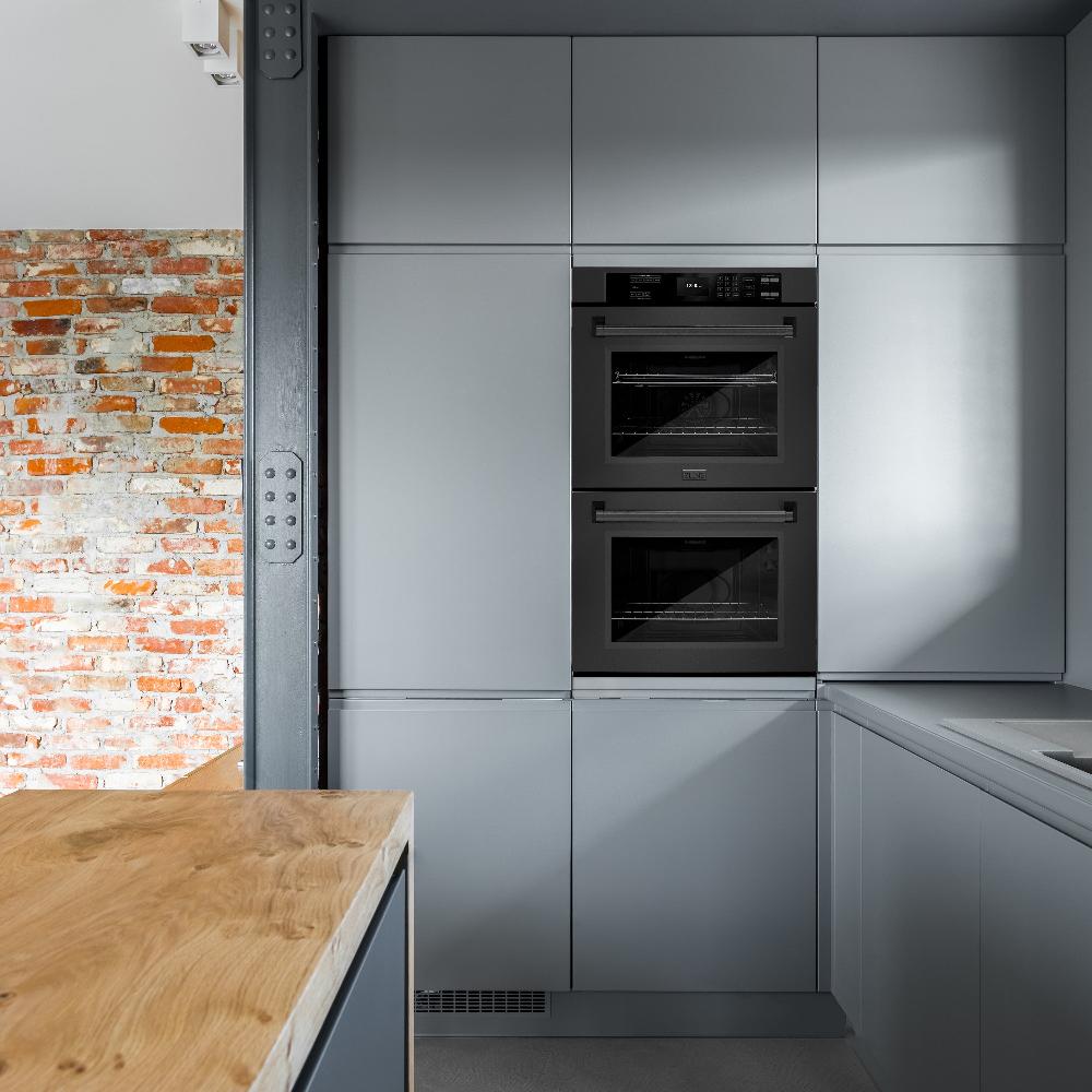30 In. Professional True Convection Double Wall Oven With Air Fry And Self Clean In Black Stainless Steel WADB30