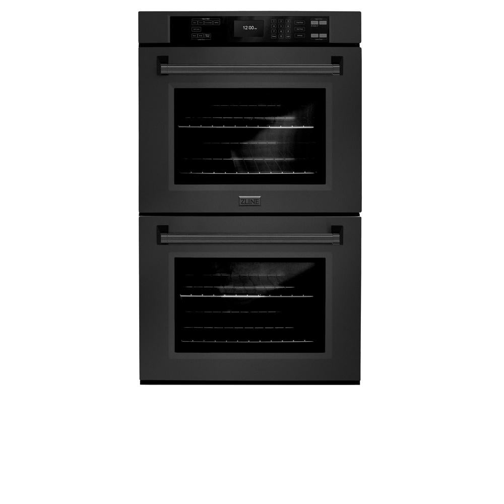 30 In. Professional True Convection Double Wall Oven With Air Fry And Self Clean In Black Stainless Steel WADB30