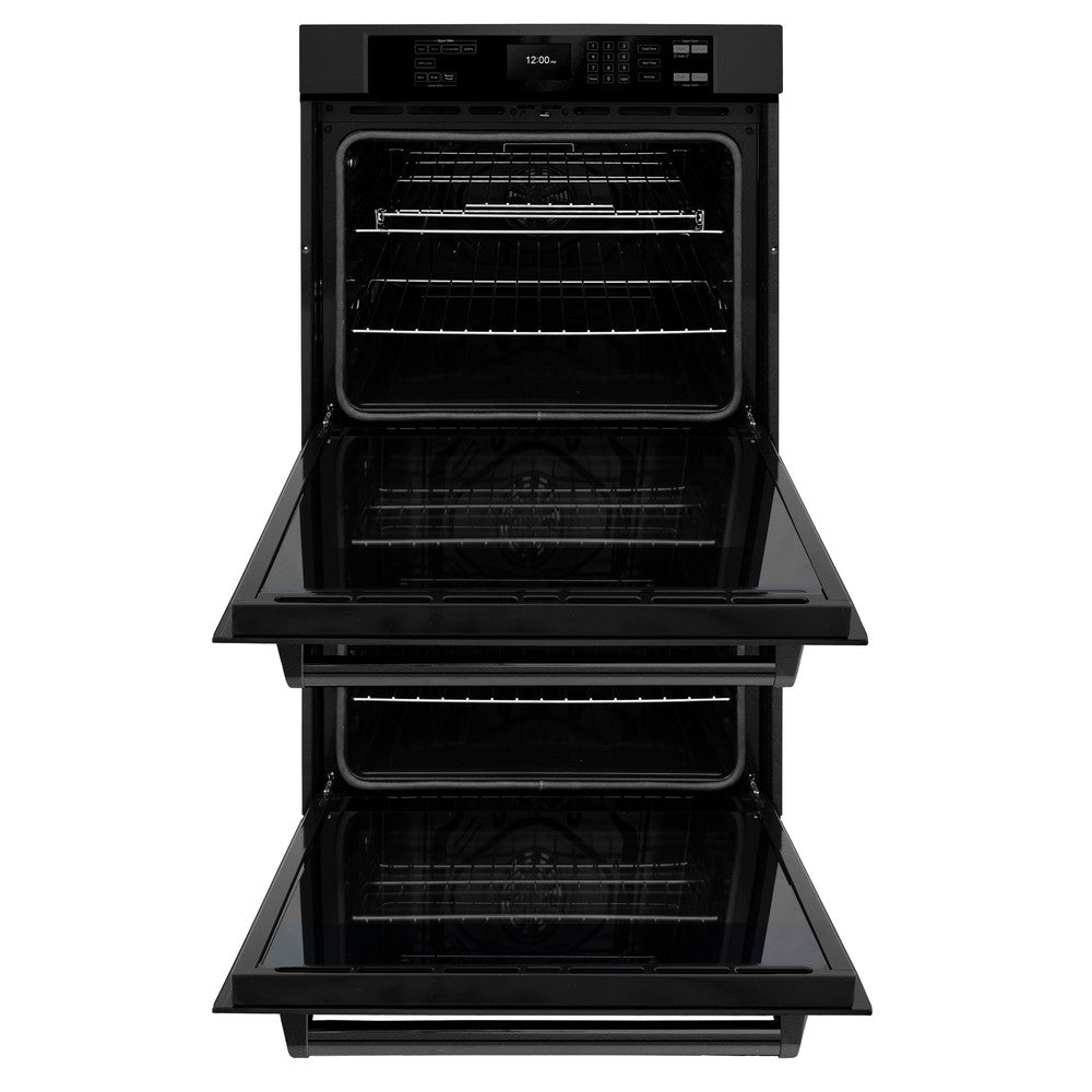 30 In. Professional True Convection Double Wall Oven With Air Fry And Self Clean In Black Stainless Steel WADB30