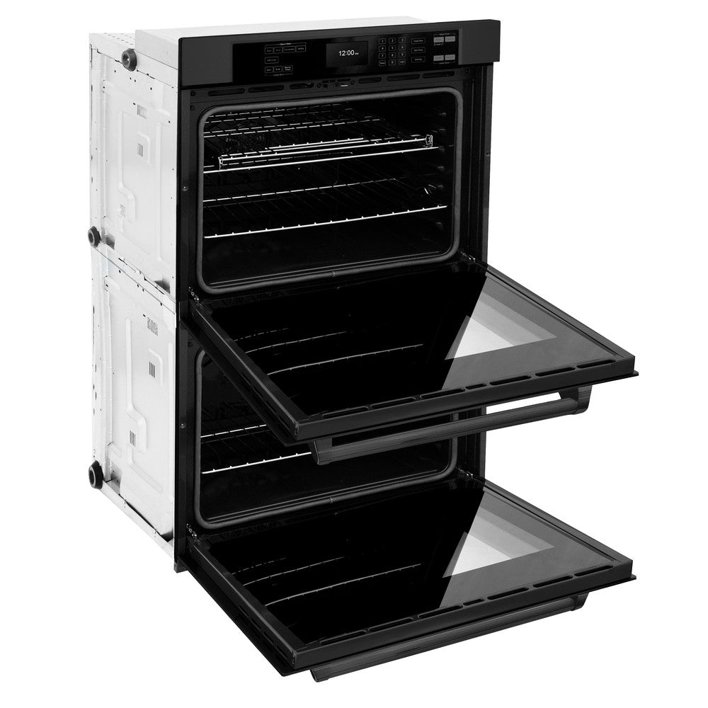 30 In. Professional True Convection Double Wall Oven With Air Fry And Self Clean In Black Stainless Steel WADB30