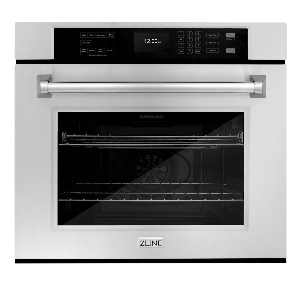30 In. Professional True Convection Single Wall Oven With Air Fry And Self Clean In Stainless Steel WAS30
