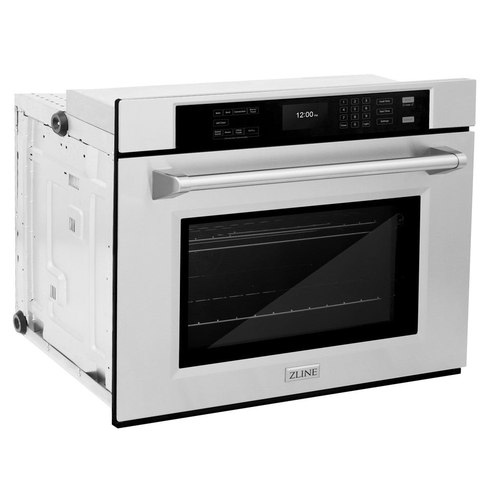 30 In. Professional True Convection Single Wall Oven With Air Fry And Self Clean In Stainless Steel WAS30