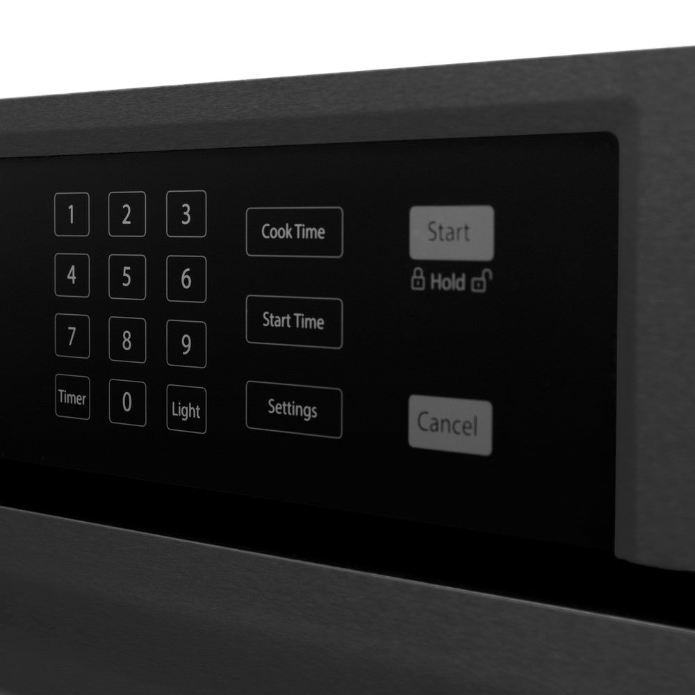 30 In. Professional True Convection Single Wall Oven With Air Fry And Self Clean In Black Stainless Steel WASB30