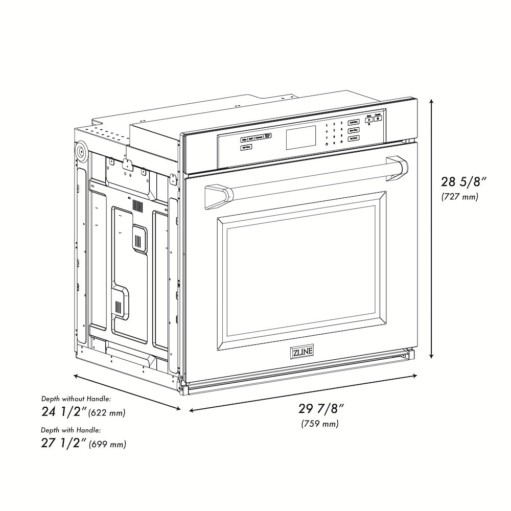 30 Inch Professional Single Electric Wall Oven WASZ30CB