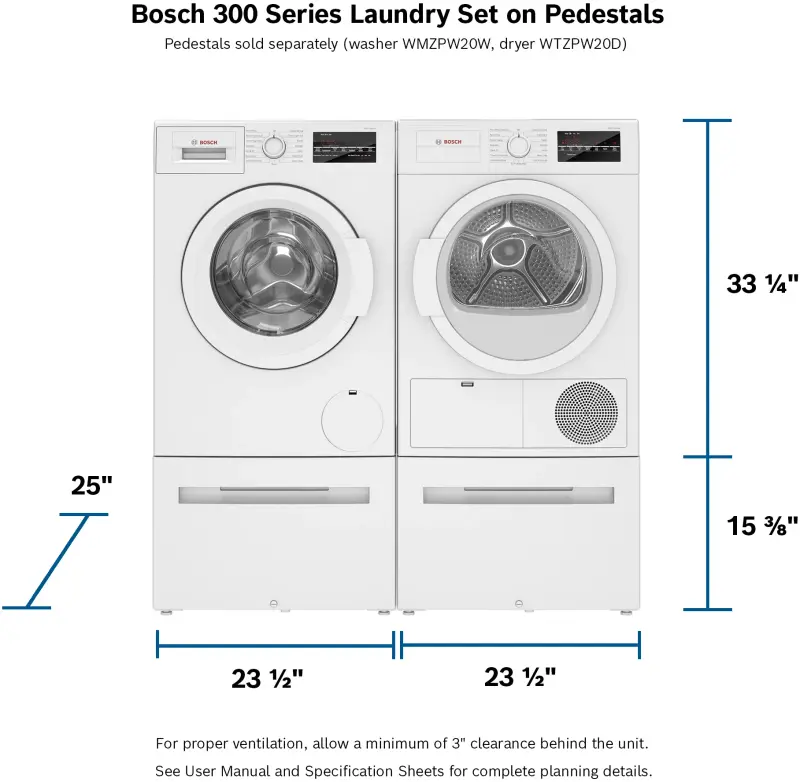 300 Series Compact Washer 1400 rpm WAT28400UC