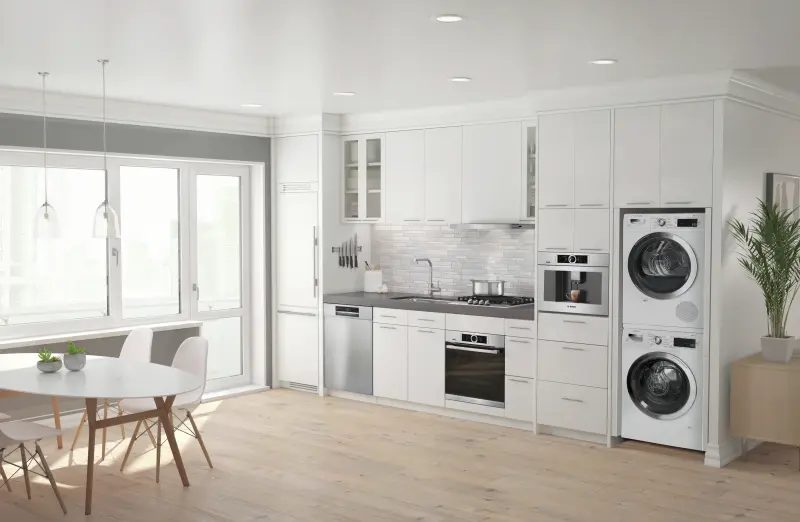 800 Series Compact Washer 1400 rpm, White WAW285H2UC