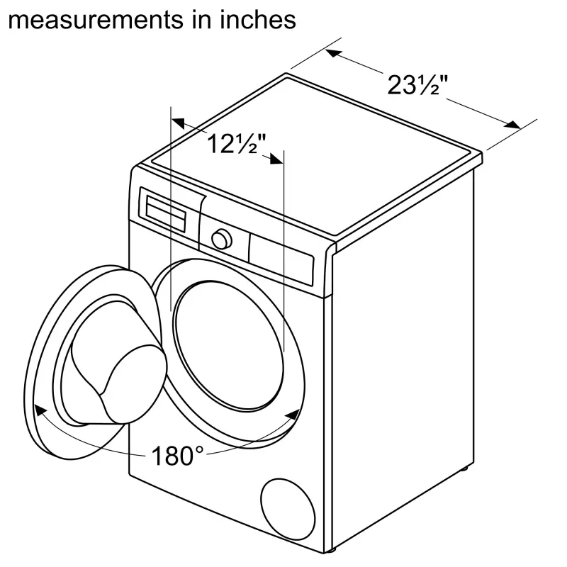 800 Series Compact Washer 1400 rpm, White WAW285H2UC