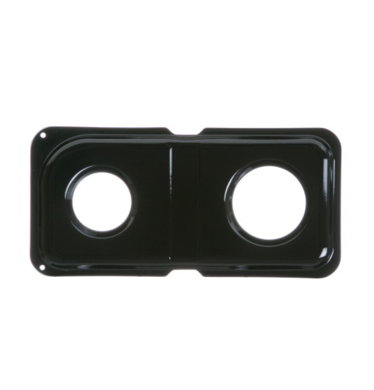 Gas Range Double Drip Pan - Right - Black Porcelain WB34K10009