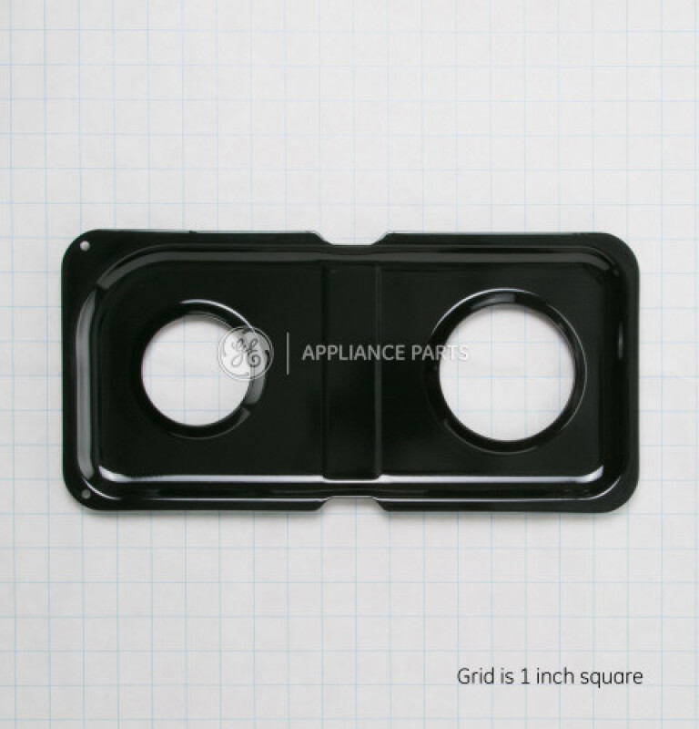 Gas Range Double Drip Pan - Right - Black Porcelain WB34K10009