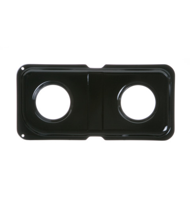 Gas Range Double Drip Pan - Left - Black Porcelain WB34K10010
