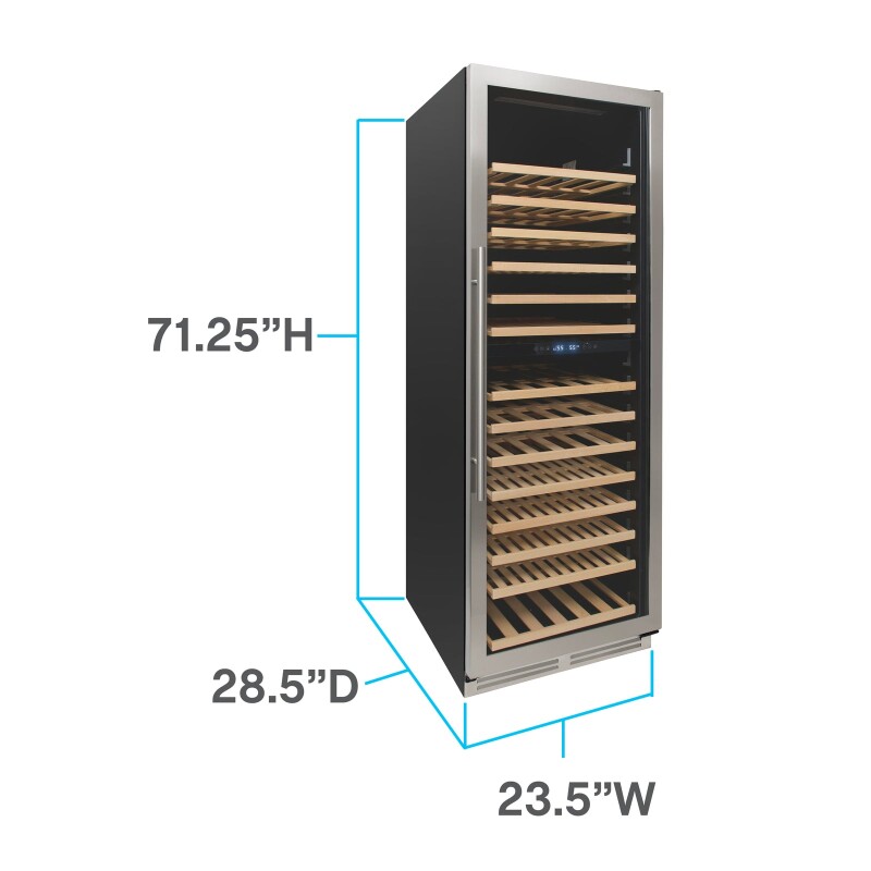 Avanti 163 Bottle Designer Series Dual-Zone Wine Cooler WCD165DZ3S, product image 3 of 10