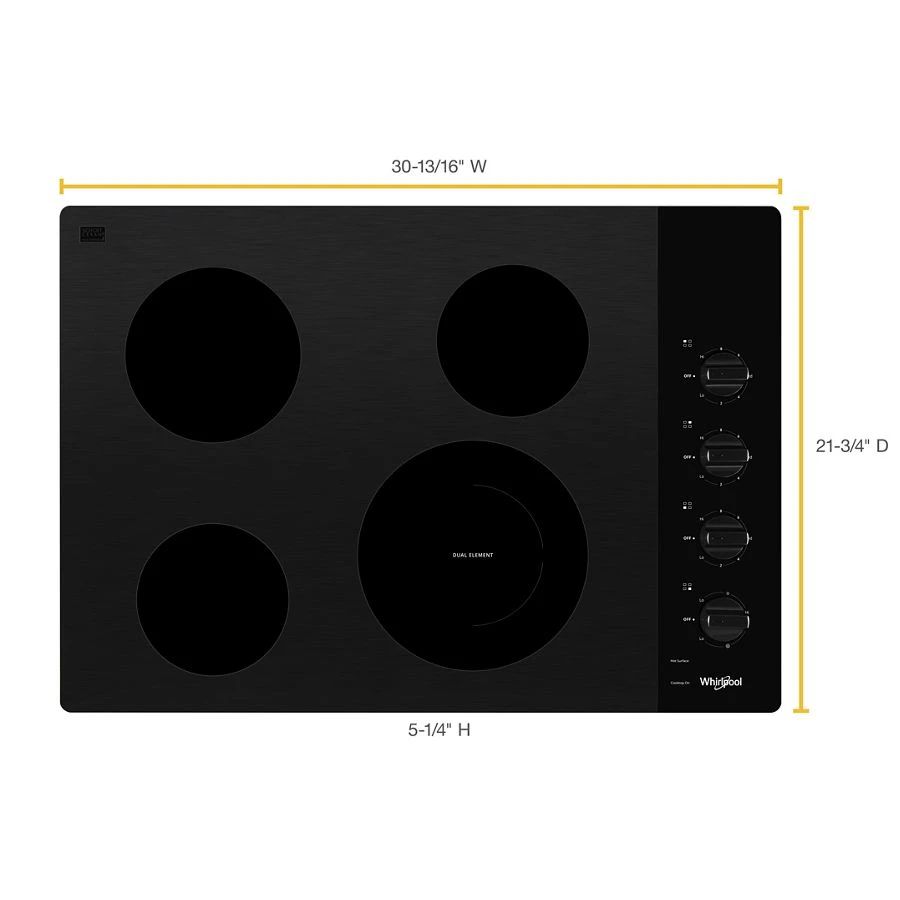 30-inch Electric Ceramic Glass Cooktop with Dual Radiant Element view 7