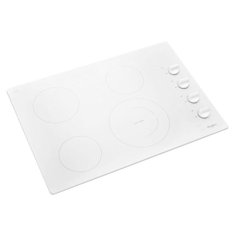 30-inch Electric Ceramic Glass Cooktop with Dual Radiant Element WCE55US0HW