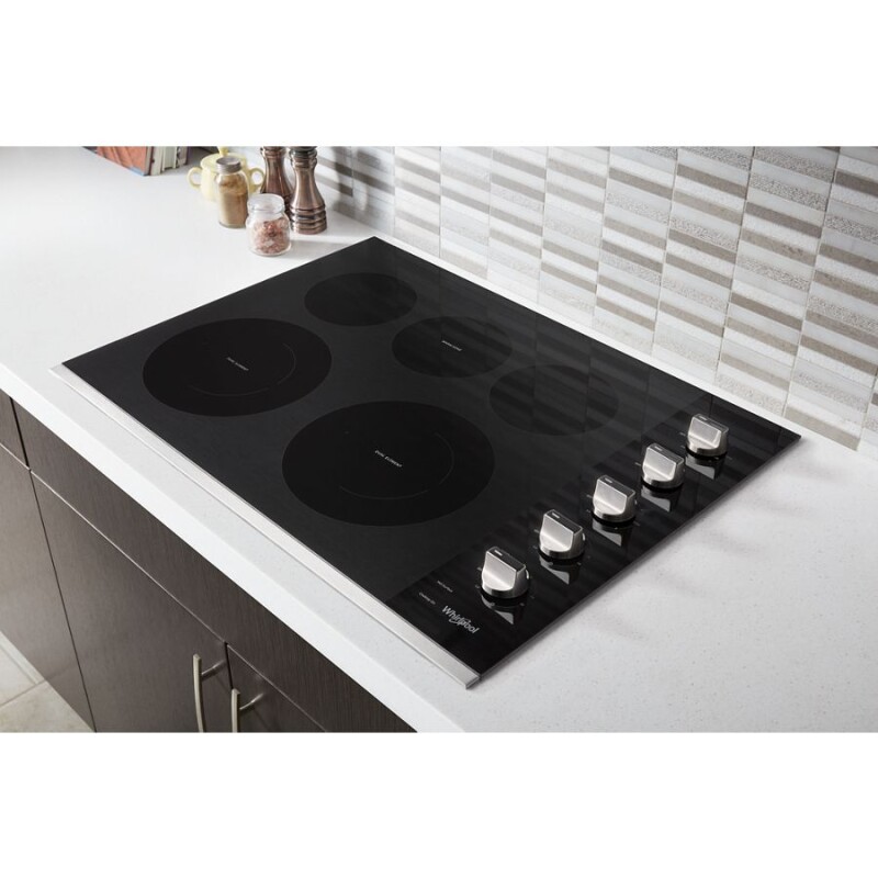30" Electric Ceramic Glass Cooktop with Two Dual Radiant Elements WCE77US0HS