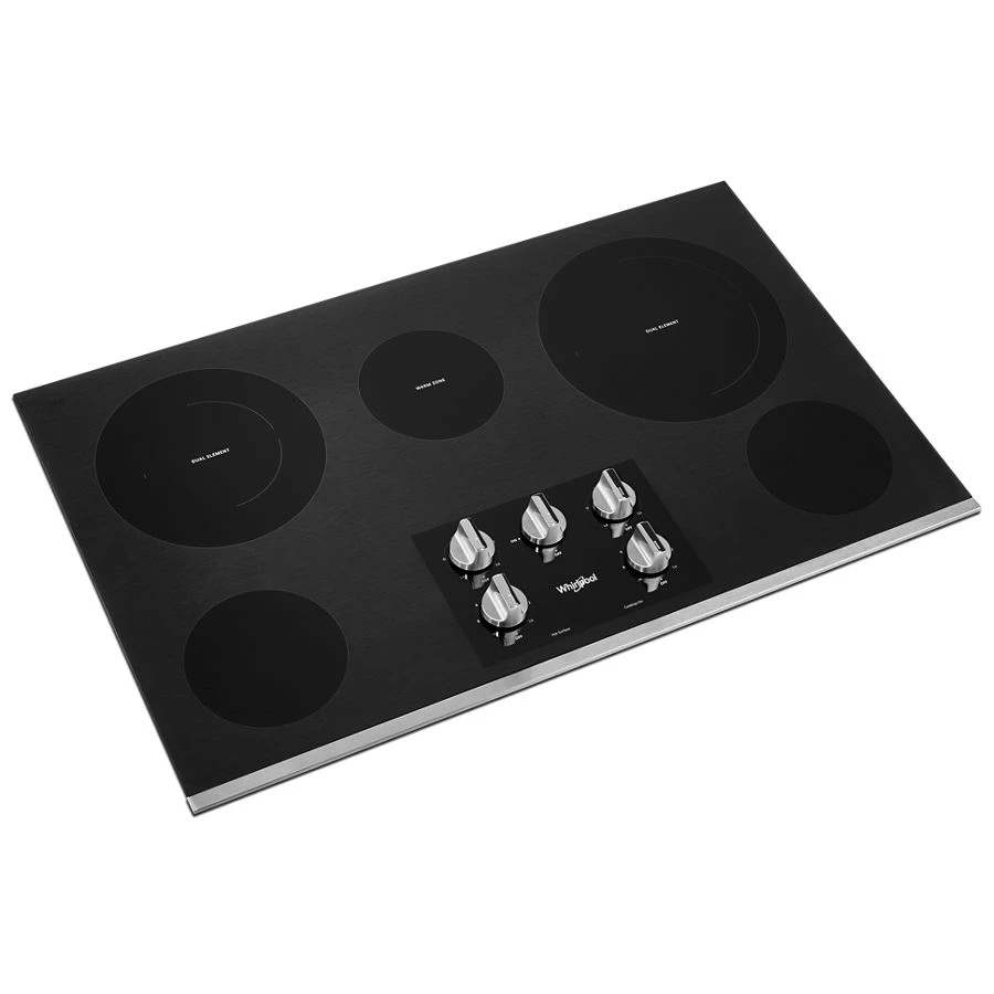 36-inch Electric Ceramic Glass Cooktop with Two Dual Radiant Elements WCE77US6HS
