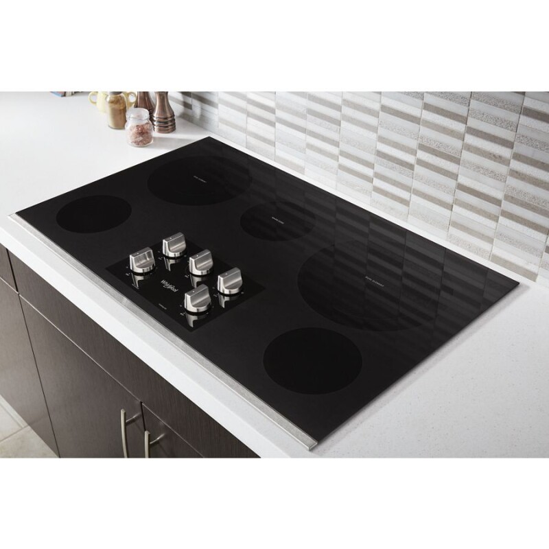 36-inch Electric Ceramic Glass Cooktop with Two Dual Radiant Elements WCE77US6HS