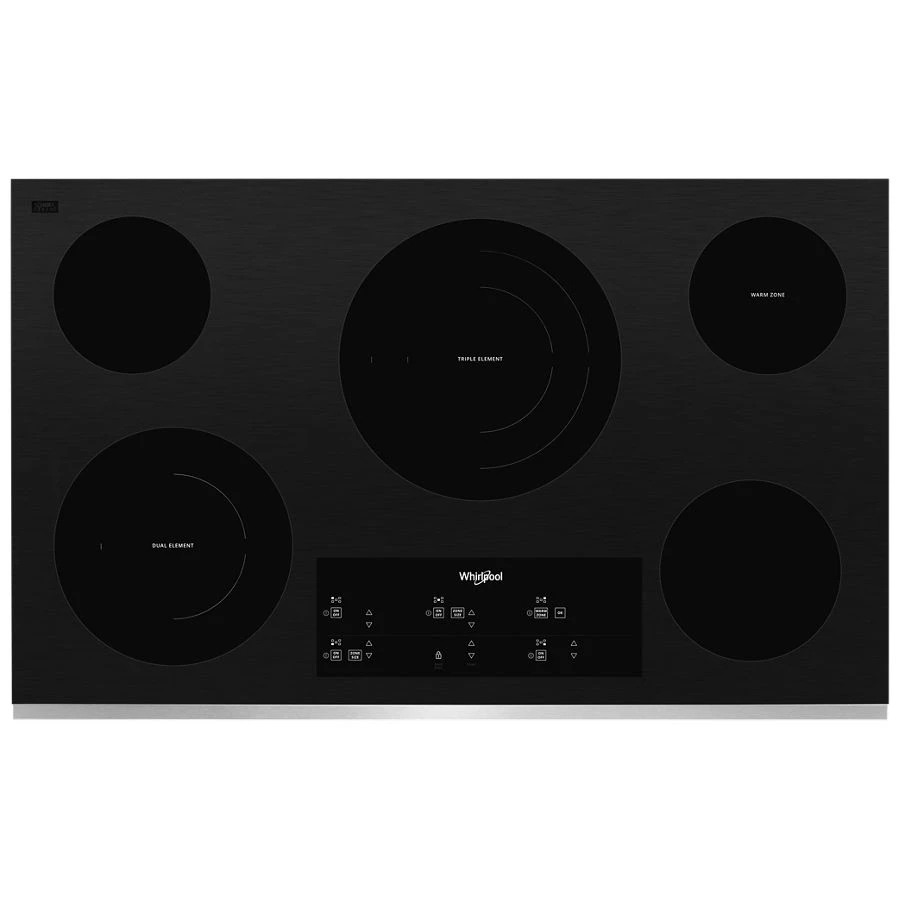 36-inch Electric Ceramic Glass Cooktop with Triple Radiant Element WCE97US6KS