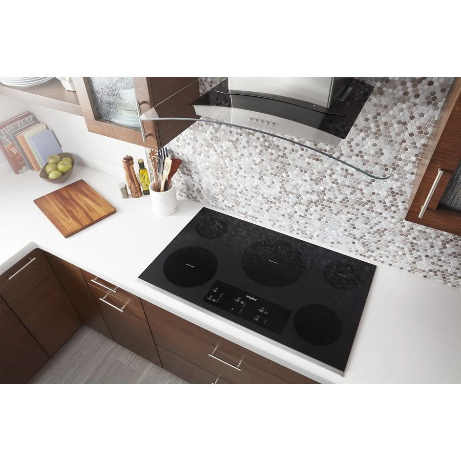 36-inch Electric Ceramic Glass Cooktop with Triple Radiant Element WCE97US6KS