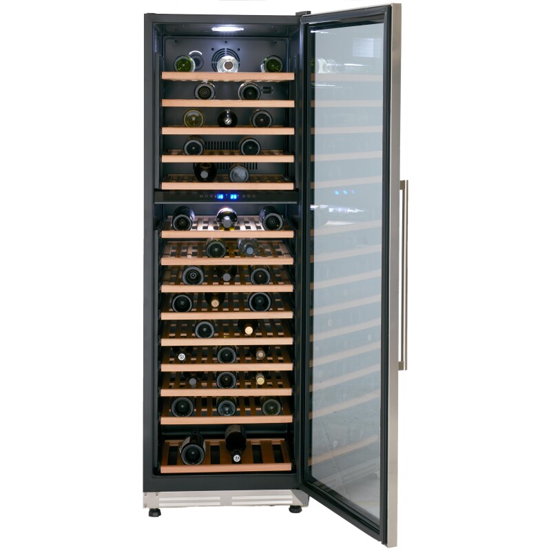154 Bottle DESIGNER Series Dual-Zone Wine Cooler WCF154S3SD, product image 4 of 8
