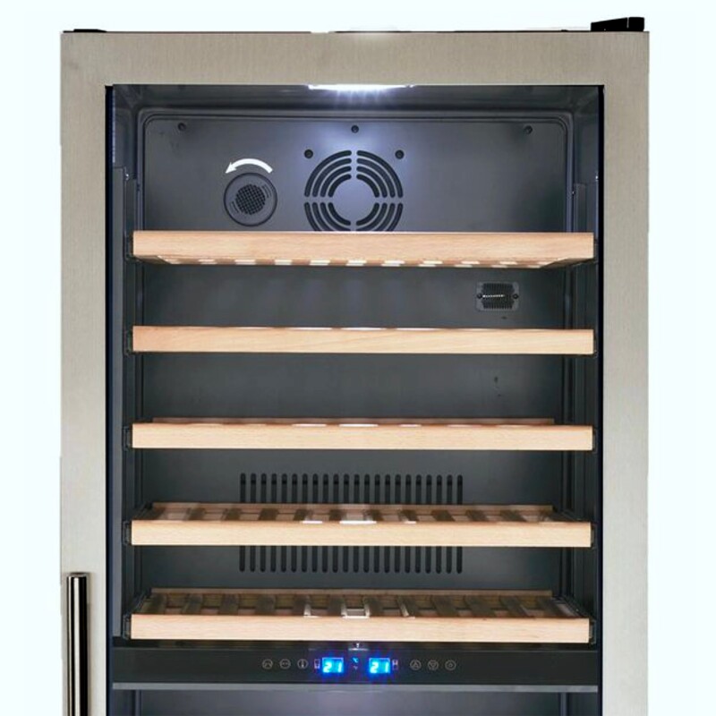 154 Bottle DESIGNER Series Dual-Zone Wine Cooler WCF154S3SD, product image 6 of 8