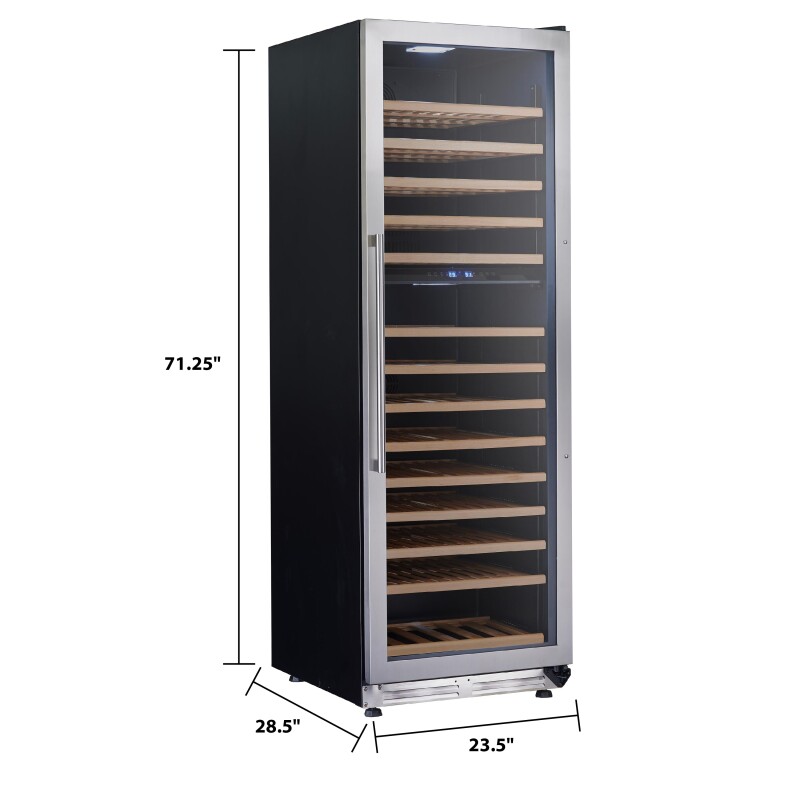 154 Bottle DESIGNER Series Dual-Zone Wine Cooler WCF154S3SD, product image 7 of 8