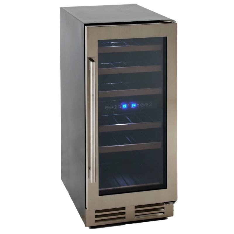 Avanti 28 Bottle DESIGNER Series Dual-Zone Wine Cooler WCF282E3SD